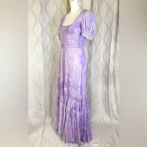 LoveShackFancy Ryan Maxi Dress In Lavender Size 4 - Picture 2 of 13